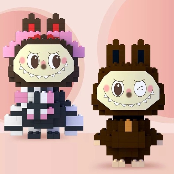 3PCs Labubu 3D Puzzle Micro Connection Building Blocks DIY-Great for Kids Party - Picture 4 of 10